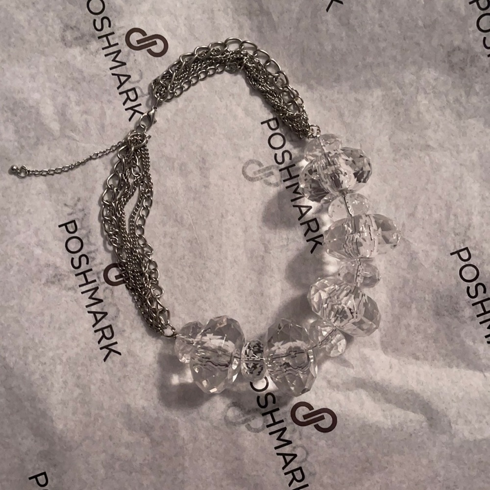 Clear Choker Statement Necklace - image 3
